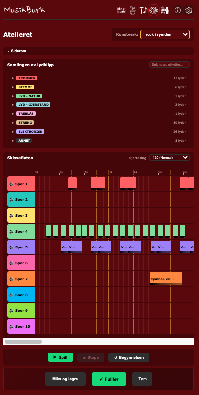 Atelieret — flerspårsmixer (norsk)